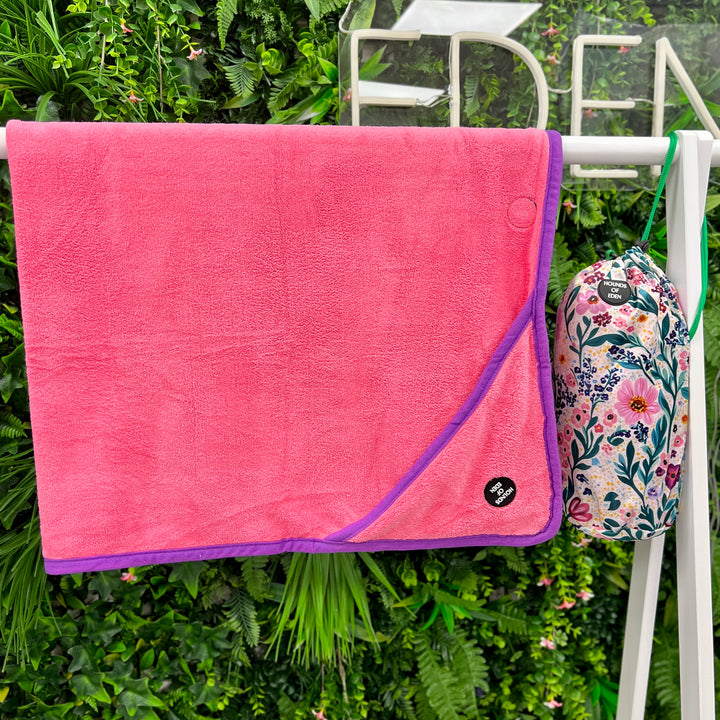 Patchy’s Plum Petals Dog Towel