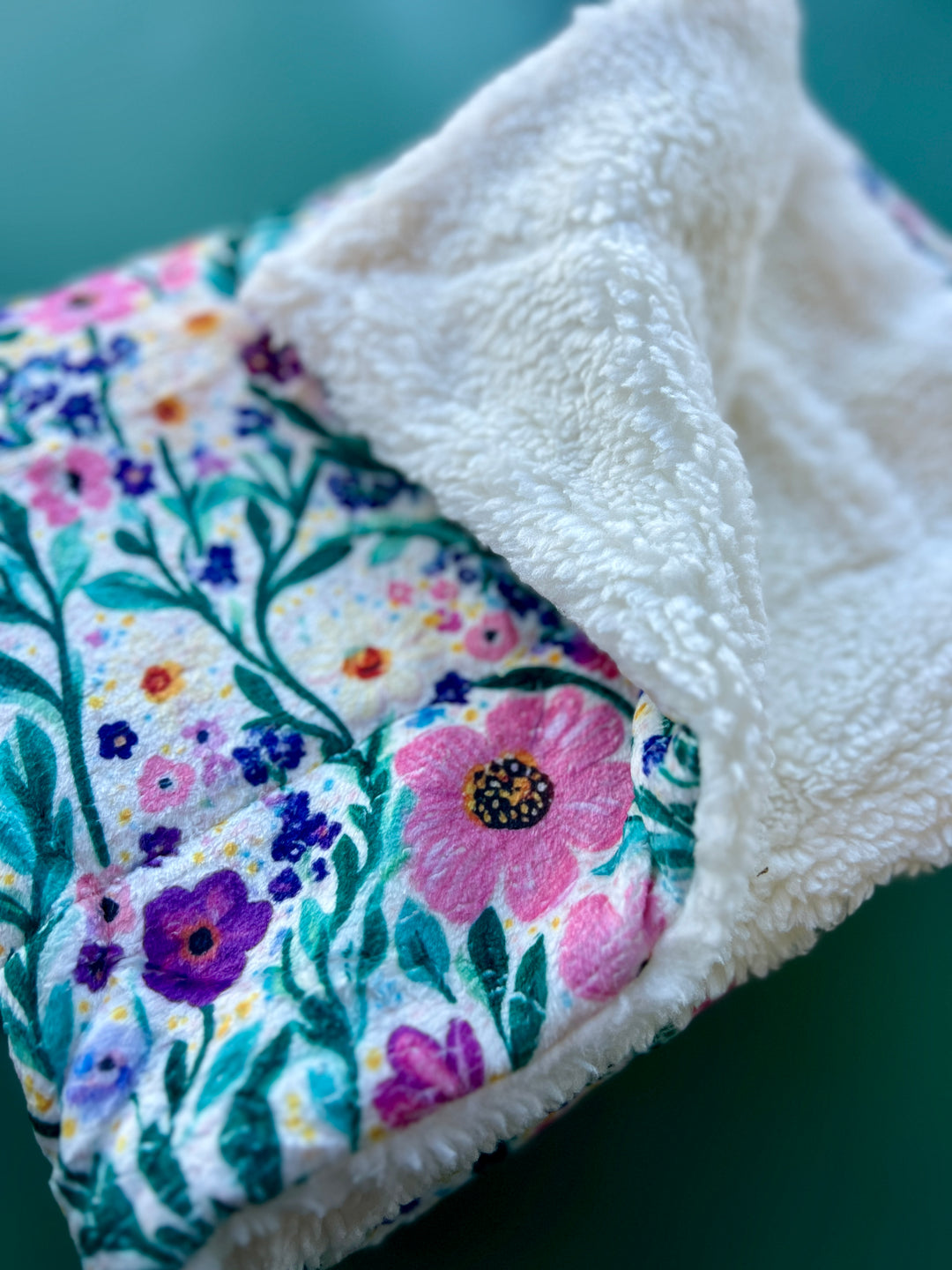 Kuscheldecke mit Hahnentrittmuster, Rosa