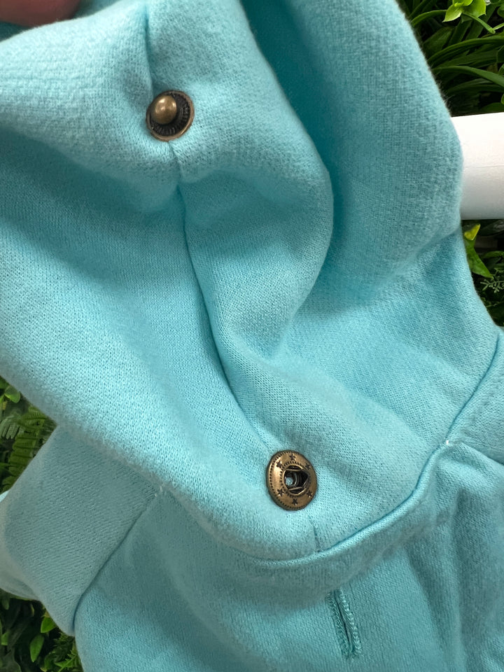 OUTLET - Teal hoodie - size Small