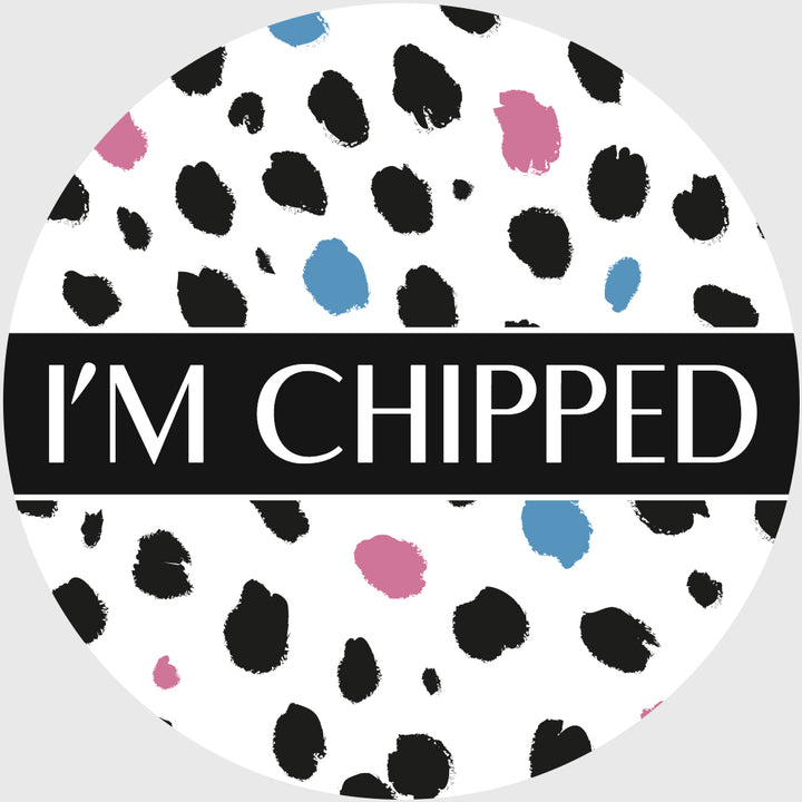 'Spot the Dog' - Black, Pink and Blue Spotted Pet Tag