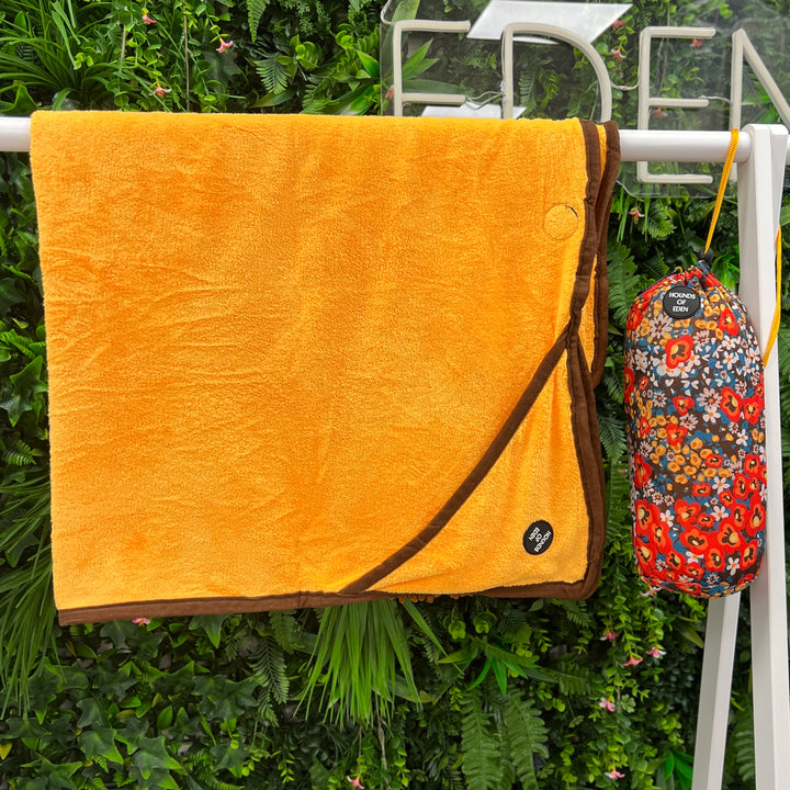 Retro Bloom Dog Towel