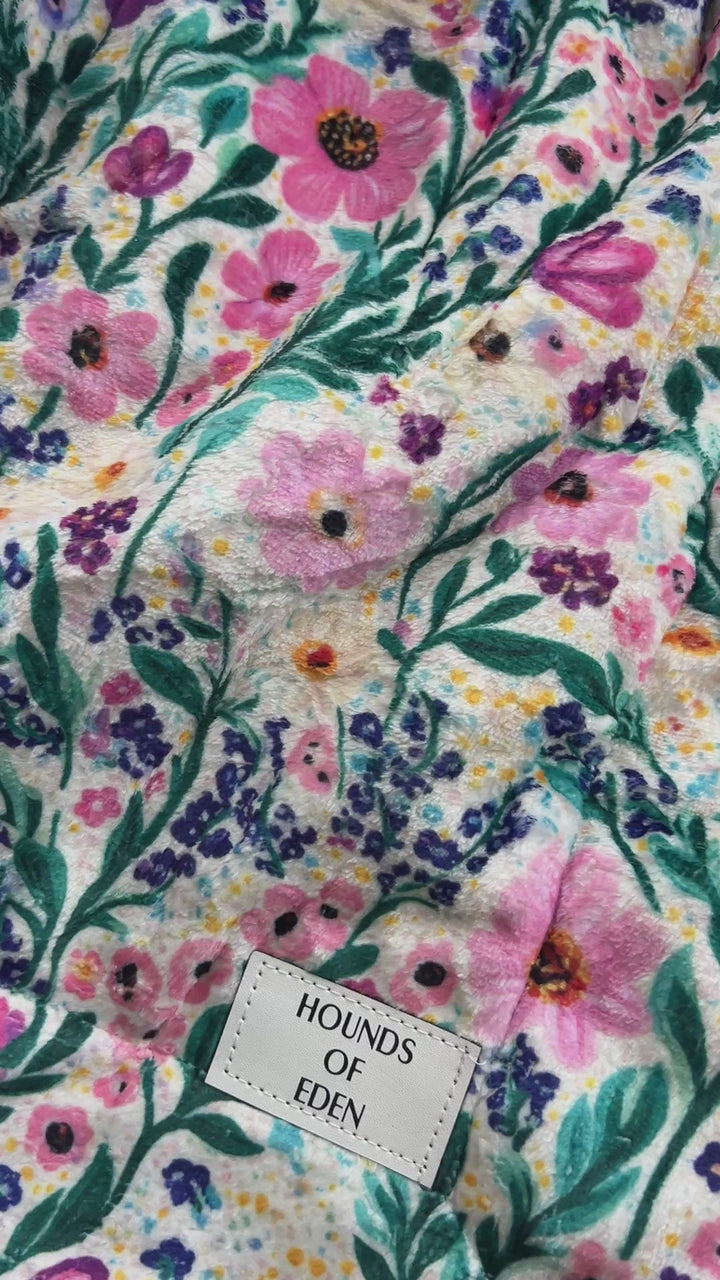 Patchy’s Plum Petals - Leather Dog Lead