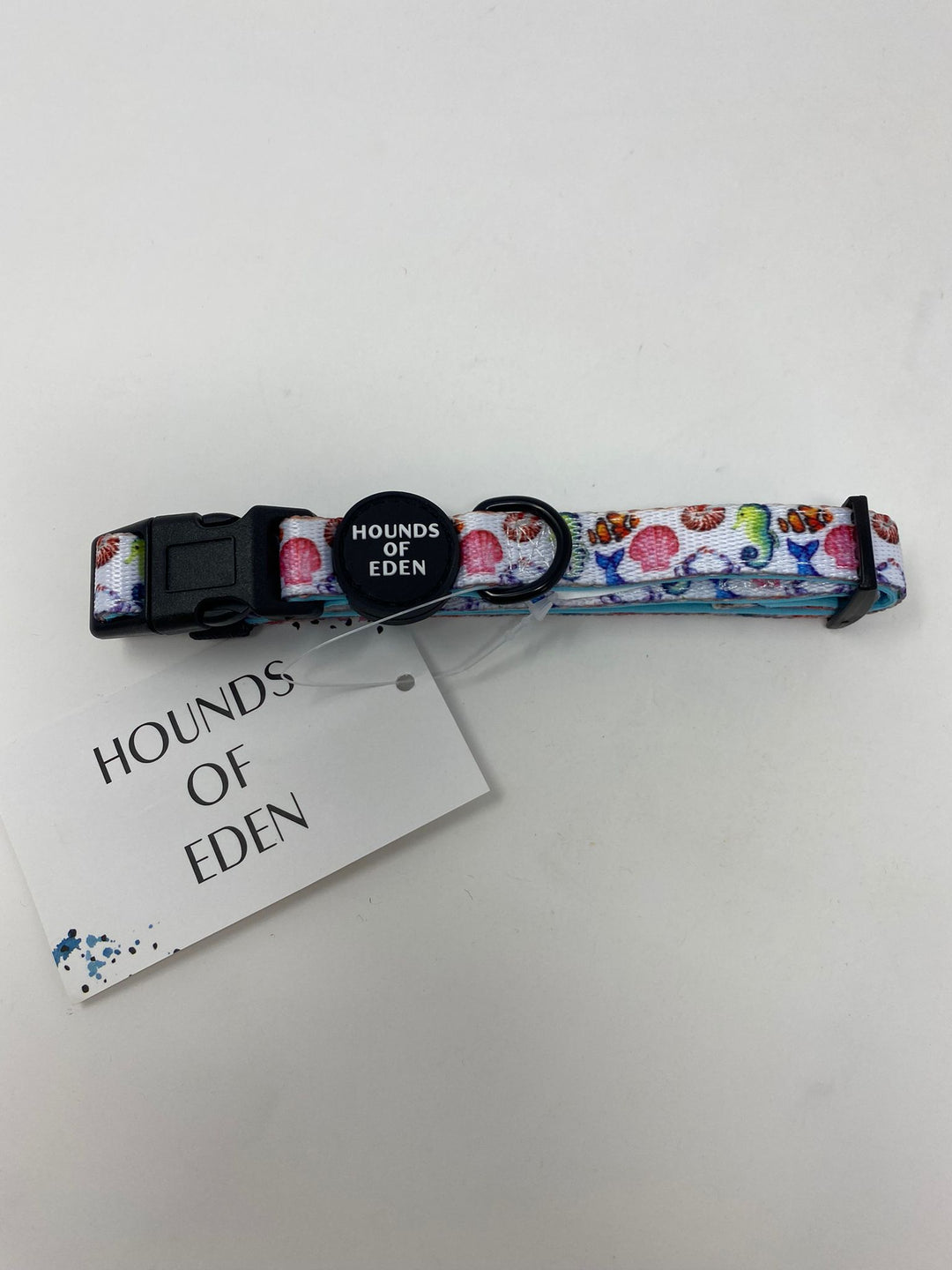Outlet- SMALL 'WHALE OF A TIME' - SEA THEMED DOG COLLAR - 0031