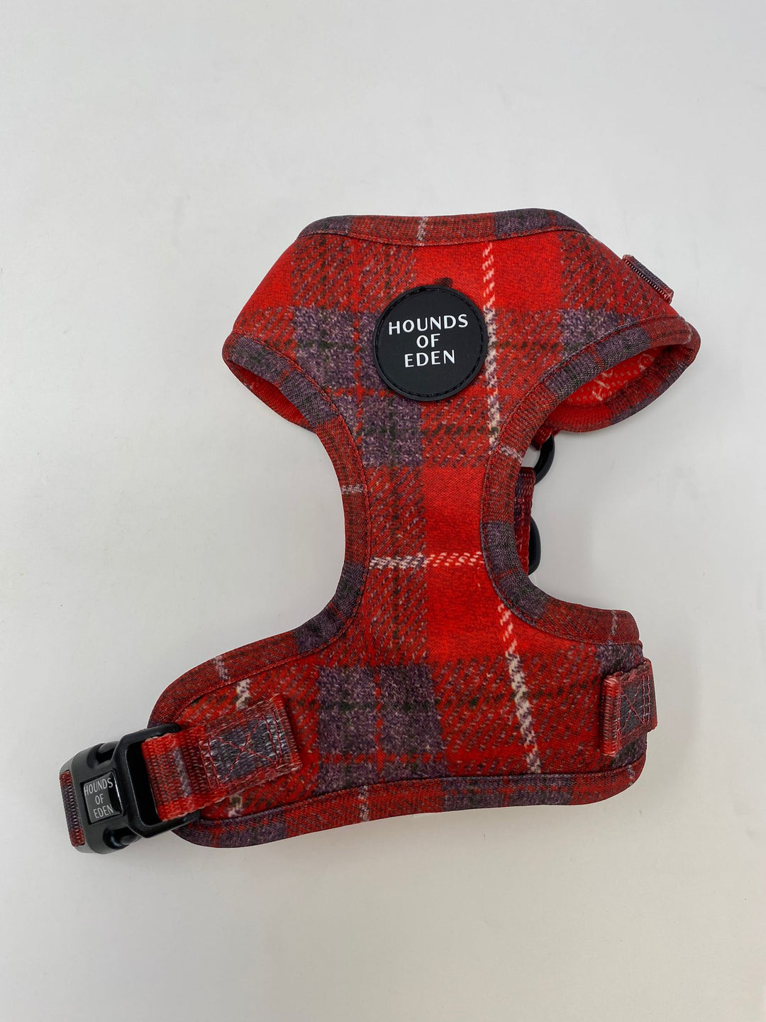 Outlet - XS 'SAMMI' - RED & GREY CHECK DOG HARNESS - 0012