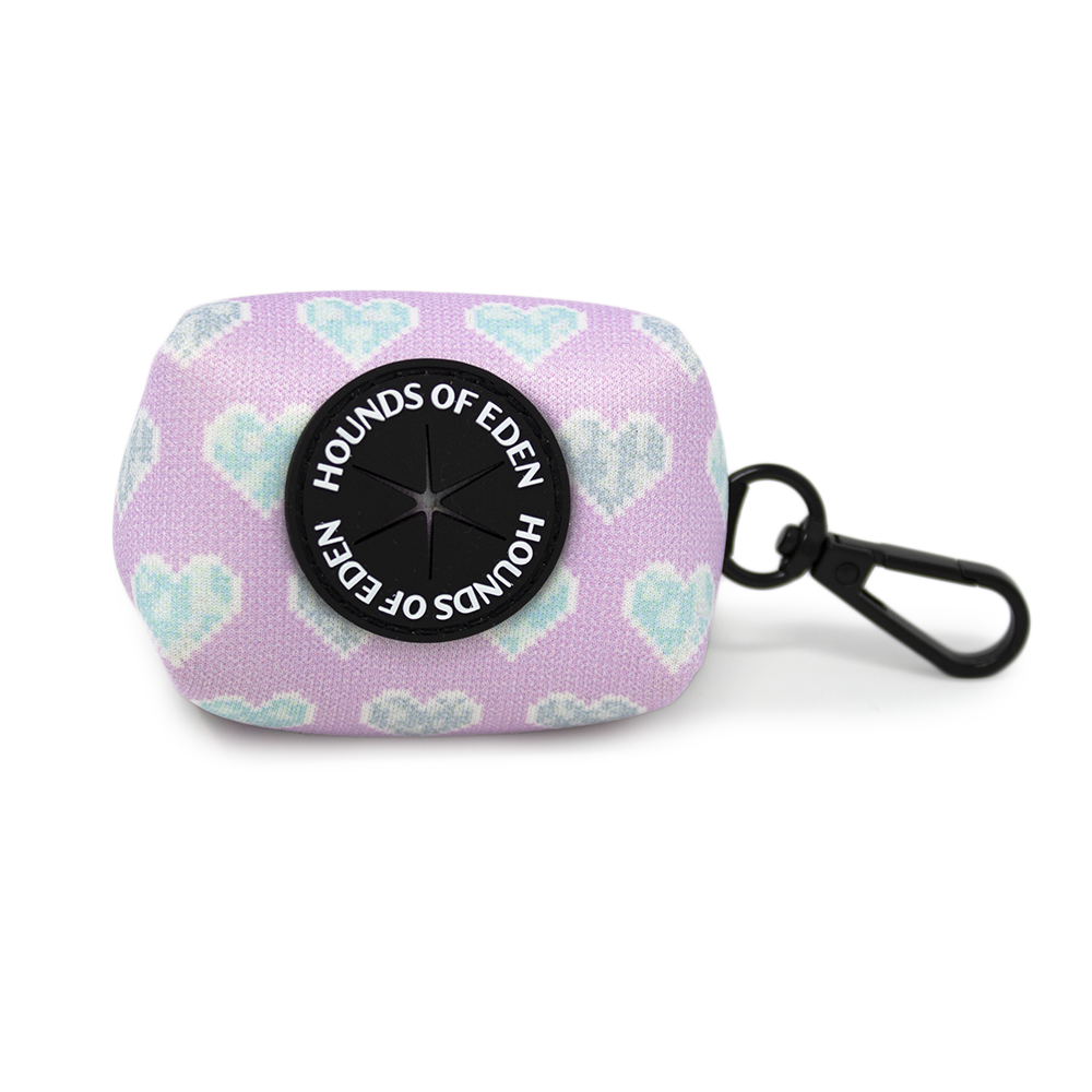 Don’t Go Barking My Heart - Pink and Teal hearts Poop Bag Holder