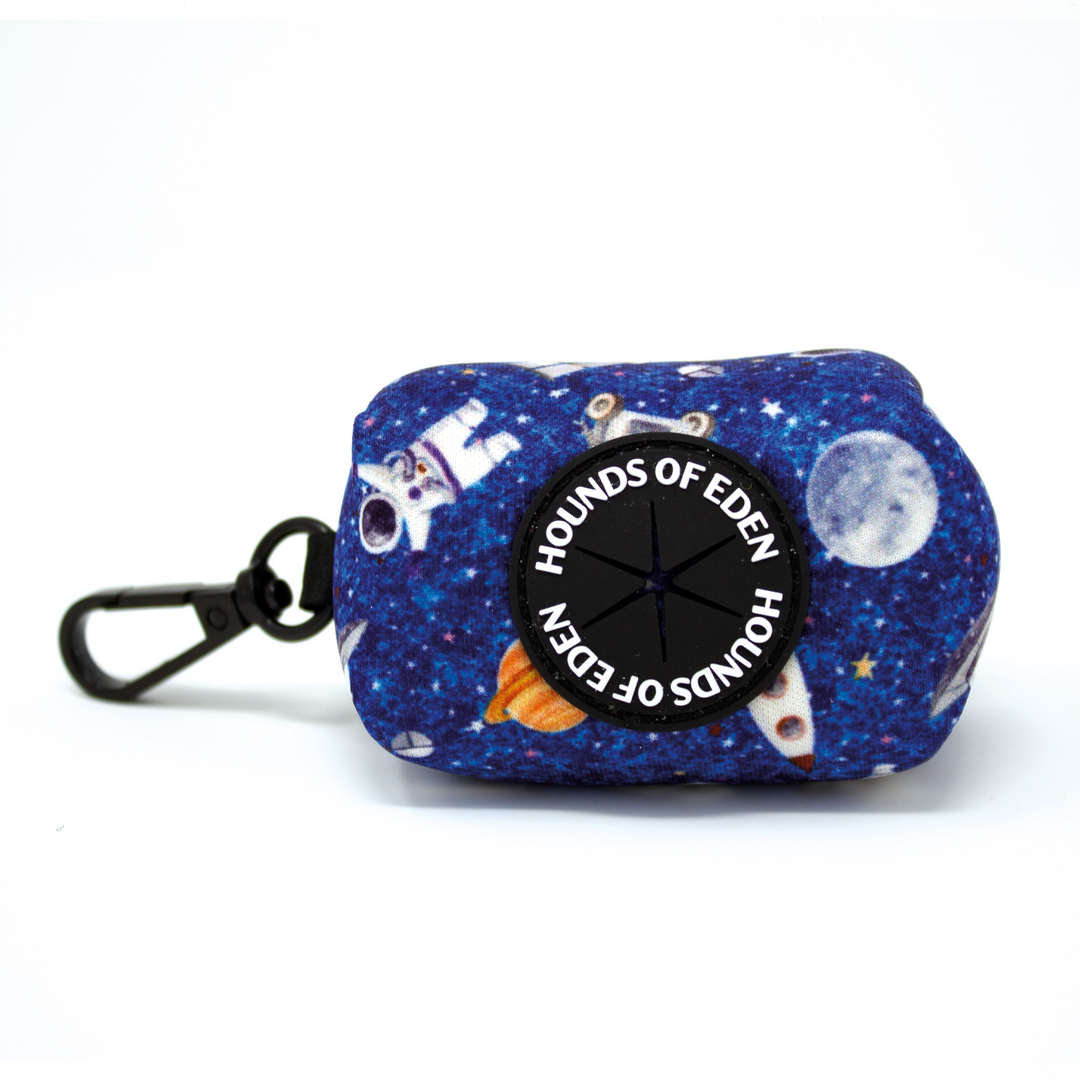 'Space Out' - Blue Starlight Space Pattern Poop/Treat Bag Holder